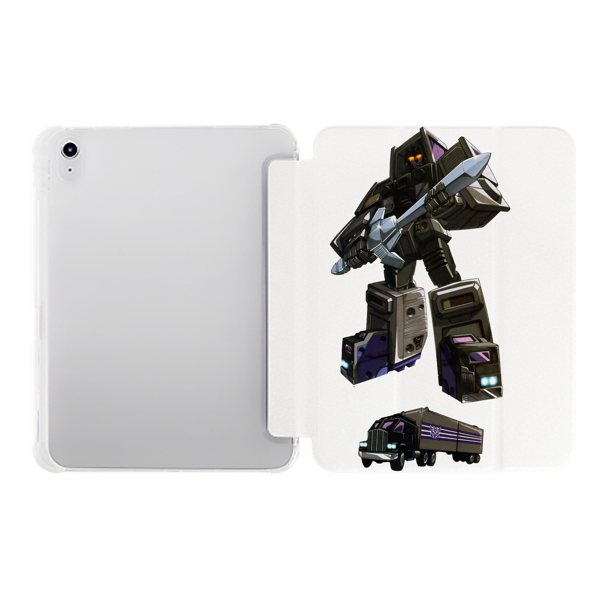 （画像用）  IPad ケース ペン収納付き 三つ折りスタンド PUレザー×シリコン 対応機種9.5/10.5/10.9インチ